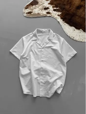 İki İplik Kumaş Gömlek - Beyaz İki İplik Kumaş Gömlek - Beyaz