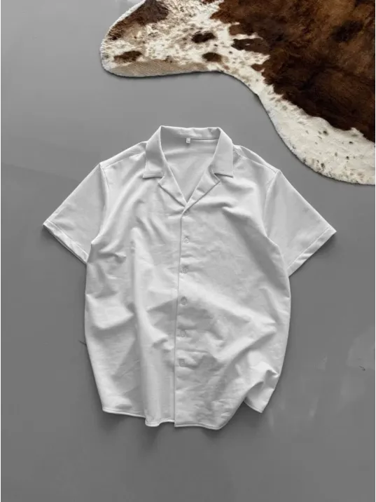 İki İplik Kumaş Gömlek - Beyaz İki İplik Kumaş Gömlek - Beyaz