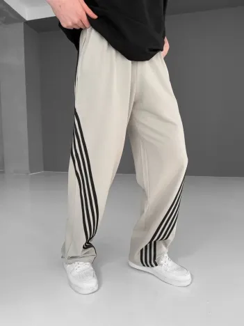 İki İplik Kumaş Şeritli Alt Esofman - Gri İki İplik Kumaş Şeritli Alt Esofman - Gri