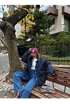 Jeans Detaylı Cıtcıtlı Ceket Mont - Lacivert