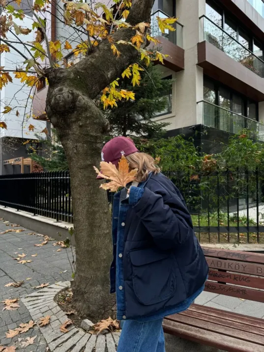 Jeans Detaylı Cıtcıtlı CEKET - Lacivert Jeans Detaylı Cıtcıtlı CEKET - Lacivert