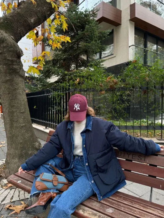 Jeans Detaylı Cıtcıtlı CEKET - Lacivert Jeans Detaylı Cıtcıtlı CEKET - Lacivert