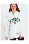 Kadın Baskılı Kapüşonlu Sweatshirt - Beyaz