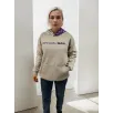 Kadın Baskılı Kapüşonlu Sweatshirt - Gri Kadın Baskılı Kapüşonlu Sweatshirt - Gri
