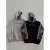 Kadın Baskılı Kapüşonlu Sweatshirt - Gri Kadın Baskılı Kapüşonlu Sweatshirt - Gri