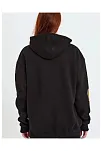 Kadın Baskılı Kapüşonlu Sweatshirt - Siyah