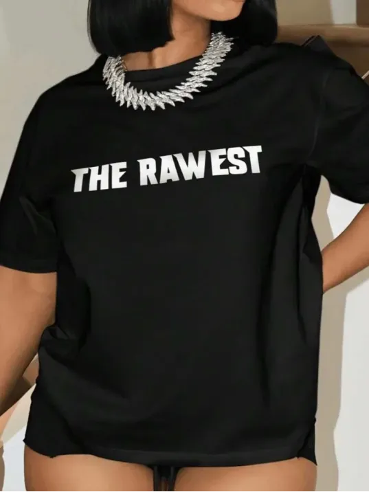 Kadın Baskılı Oversize T-shirt - Siyah Kadın Baskılı Oversize T-shirt - Siyah