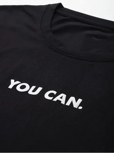 Kadın Baskılı Oversize T-shirt - Siyah