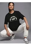 Kadın Baskılı Oversize T-shirt - Siyah