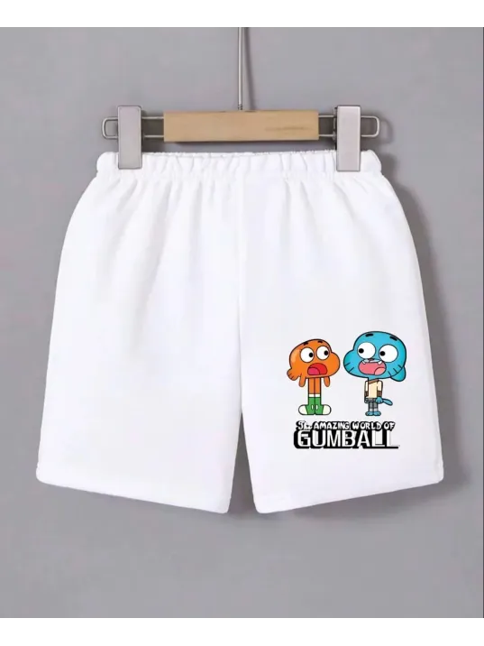 Kadın Beli Lastikli Baskılı Mini Şort - Beyaz Kadın Beli Lastikli Baskılı Mini Şort - Beyaz