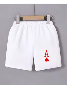 Kadın Beli Lastikli Baskılı Mini Şort - Beyaz