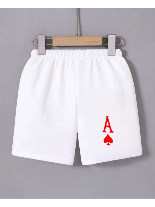 Kadın Beli Lastikli Baskılı Mini Şort - Beyaz Kadın Beli Lastikli Baskılı Mini Şort - Beyaz