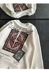 Kadın Bisiklet Yaka Baskılı Sweatshirt - Beyaz