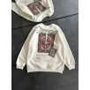 Kadın Bisiklet Yaka Baskılı SweatShirt - Beyaz