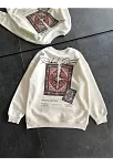 Kadın Bisiklet Yaka Baskılı Sweatshirt - Beyaz