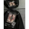 Kadın Bisiklet Yaka Baskılı SweatShirt - Siyah
