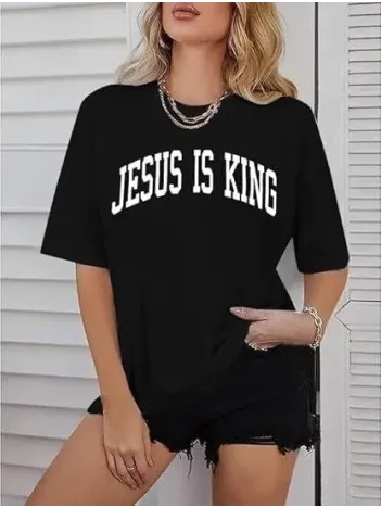 Kadın Bisiklet Yaka Kısa Kol Baskılı T-shirt - Siyah Kadın Bisiklet Yaka Kısa Kol Baskılı T-shirt - Siyah