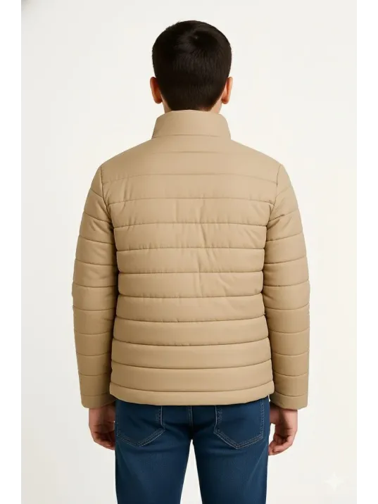 Erkek Çocuk Şişme Mont Hafif Ve Sıcak Tutucu Kışlık Fermuarlı Su İtici Rahat Günlük Mont Kapüşonuz Modern Tasarım - Bej Erkek Çocuk Şişme Mont Hafif Ve Sıcak Tutucu Kışlık Fermuarlı Su İtici Rahat Günlük Mont Kapüşonuz Modern Tasarım - Bej