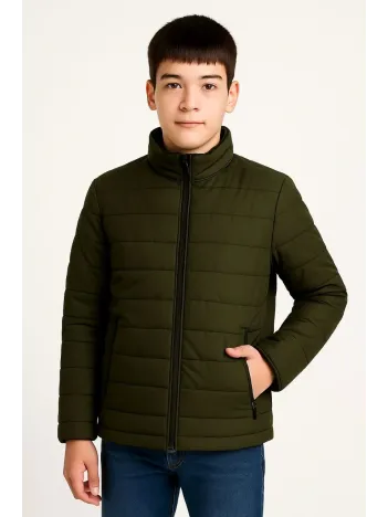 Erkek Çocuk Şişme Mont Hafif Ve Sıcak Tutucu Kışlık Fermuarlı Su İtici Rahat Günlük Mont Kapüşonuz Modern Tasarım- Haki Erkek Çocuk Şişme Mont Hafif Ve Sıcak Tutucu Kışlık Fermuarlı Su İtici Rahat Günlük Mont Kapüşonuz Modern Tasarım- Haki