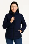Kadın Bomber Mont Ceket – Su İtici Kumaş, Kapitone Astarlı, Fermuarlı, Kışlık - Lacivert