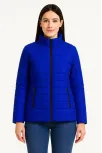 Kadın Bomber Mont Ceket – Su İtici Kumaş, Kapitone Astarlı, Fermuarlı, Kışlık - Saks Mavisi