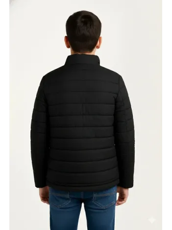 Erkek Çocuk Şişme Mont Hafif Ve Sıcak Tutucu Kışlık Fermuarlı Su İtici Rahat Günlük Mont Kapüşonuz Modern Tasarım - Siyah Erkek Çocuk Şişme Mont Hafif Ve Sıcak Tutucu Kışlık Fermuarlı Su İtici Rahat Günlük Mont Kapüşonuz Modern Tasarım - Siyah