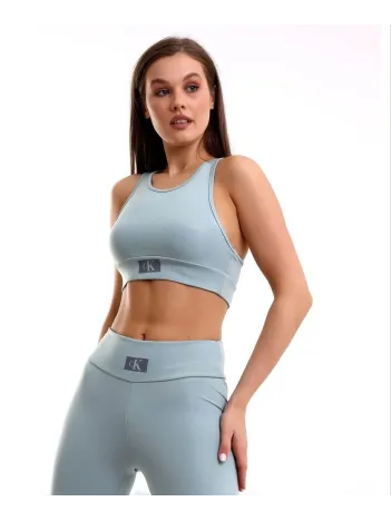 Kadın Crop Tayt İkili Spor Takımı - Gri