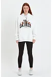 Kadın Dankes Baskılı Kapüşonlu Sweat - Beyaz