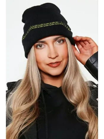 Kadın Dokuma Simli Triko Bere - Siyah Kadın Dokuma Simli Triko Bere - Siyah