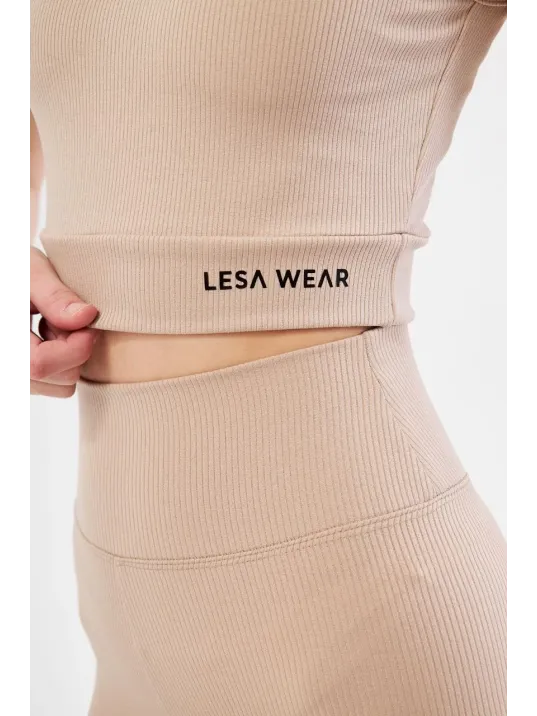 Kadın Fitilli Baskılı Crop - Bej Kadın Fitilli Baskılı Crop - Bej