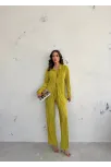 Kadın Gömlek Ve Pantolon Takım - Açık Yeşil