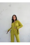Kadın Gömlek Ve Pantolon Takım - Açık Yeşil
