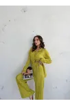 Kadın Gömlek Ve Pantolon Takım - Açık Yeşil