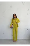 Kadın Gömlek Ve Pantolon Takım - Açık Yeşil