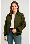 Kadın Bomber Mont Ceket – Fermuarlı, Kapitone İçi Astarlı, Su İtici Kumaş, Regular Fit, Yandan Cepli, Günlük Bahar & Kış Şık Rahat Stil - Haki