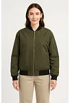 Kadın Bomber Mont Ceket – Fermuarlı, Kapitone İçi Astarlı, Su İtici Kumaş, Regular Fit, Yandan Cepli, Günlük Bahar & Kış Şık Rahat Stil - Haki