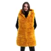 Kadın Reks Kapüşonlu Yelek - Sarı Kadın Reks Kapüşonlu Yelek - Sarı