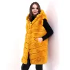 Kadın Reks Kapüşonlu Yelek - Sarı Kadın Reks Kapüşonlu Yelek - Sarı
