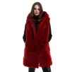 Kadın Kapşonlu Peluş Kürk Yelek Premium Kalite, Tam Astarlı, Uzun Model - Kırmızı Kadın Kapşonlu Peluş Kürk Yelek Premium Kalite, Tam Astarlı, Uzun Model - Kırmızı