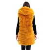 Kadın Kapşonlu Peluş Kürk Yelek Premium Kalite, Tam Astarlı, Uzun Model - Sarı Kadın Kapşonlu Peluş Kürk Yelek Premium Kalite, Tam Astarlı, Uzun Model - Sarı