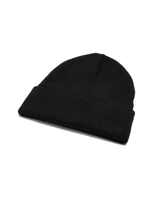 Kadın Katlamalı Basic Bere - Siyah