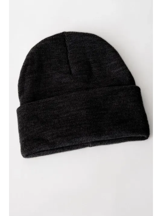 Kadın Katlamalı Basic Bere - Siyah