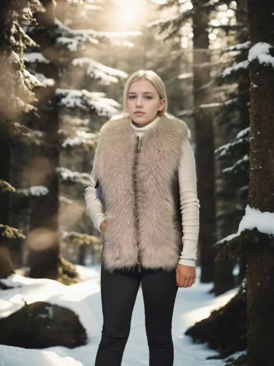 Kadın Kolsuz Fermuarlı Yelek - Kahve Kadın Kolsuz Fermuarlı Yelek - Kahve