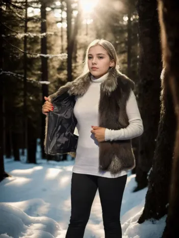 Kadın Kolsuz Fermuarlı Yelek - Kahve Kadın Kolsuz Fermuarlı Yelek - Kahve