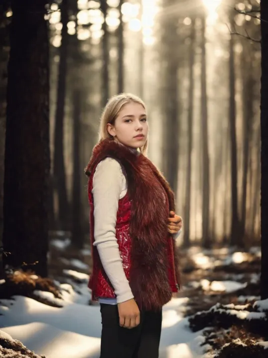 Kadın Kolsuz Fermuarlı Yelek - Kırmızı Kadın Kolsuz Fermuarlı Yelek - Kırmızı