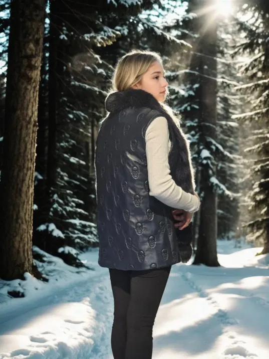 Kadın Kolsuz Fermuarlı Yelek - Lacivert Kadın Kolsuz Fermuarlı Yelek - Lacivert