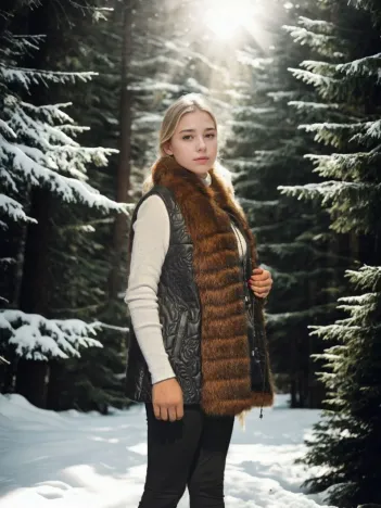 Kadın Kolsuz Fermuarlı Yelek - Siyah Kadın Kolsuz Fermuarlı Yelek - Siyah