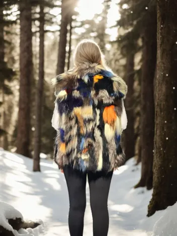 Kadın Kolsuz Hakiki Deri Ceket - Siyah Kadın Kolsuz Hakiki Deri Ceket - Siyah