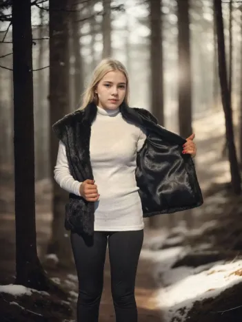 Kadın Kolsuz Hakiki Kürk - Siyah Kadın Kolsuz Hakiki Kürk - Siyah