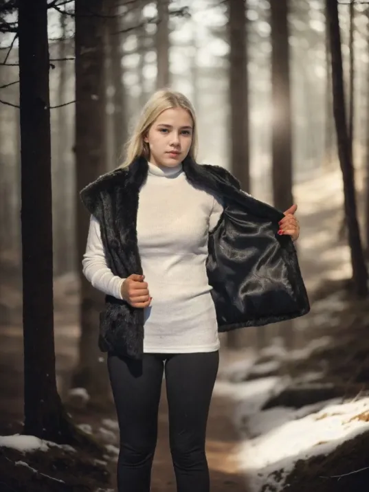 Kadın Kolsuz Hakiki Kürk - Siyah Kadın Kolsuz Hakiki Kürk - Siyah